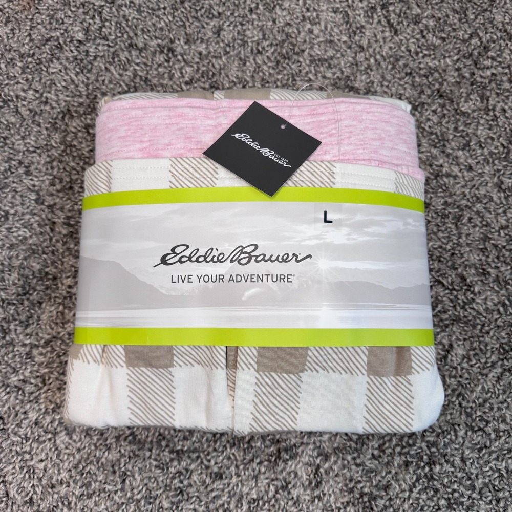 New Eddie Bauer Women's Pajama Bottoms Set of 2 Size Large Loungewear Pants